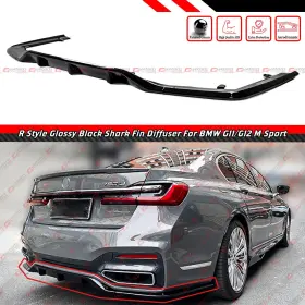 54363 Cuztomtuning For 2019-22 Bmw G11 G12 7series M Sport R Style Glossy Black Shark Fin Diffuser