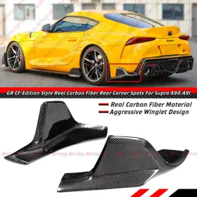 Blr-v2-toa90-cf Cuztomtuning For 2020-25 Toyota Gr Supra Mk5 V2 Winglet Carbon Fiber Rear Bumper Corner Spats