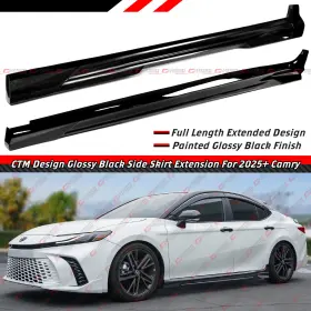 Skirt-mc-cam1825-glbk Cuztomtuning For 2025 Toyota Camry Le Se Xse Xle Ctm Design Gloss Black Side Skirt Extension