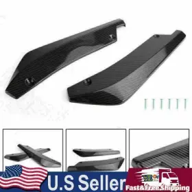 C207-a008-carbon Darupsun 2x Car Rear Bumper Lip Diffuser Splitter Canard Protector Top Carbon Fiber Look