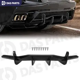 Ch6240064 Dasparts Rear Bumper Lip Diffuser Stage 3 Gt Style Gloss Black For 2020-2026 Corvette C8