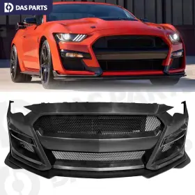 Fd6200008t Dasparts For Ford Mustang 2018-2023 Front Bumper Cover Grille Lip Gt500 Style Upgrade Kit