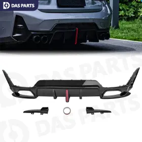 Xm6243264 Dasparts Gloss Black Led Rear Diffuser For 2023-2026 Bmw 3 Series 330i M340i G20 M Sport