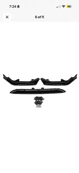 Dg Civic2022frntlp For Honda Civic 11th 22-24 Sedan Hatch Gloss Black Front Lip Spoiler Splitter
