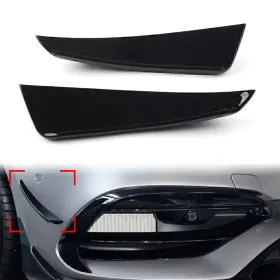 W176 Dictorcoltd 211311451324 Front Bumper Splitter Spoiler Side Canards For Mercedes Benz A-class 16-18