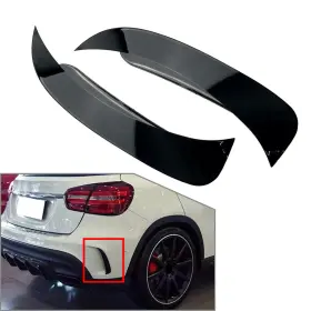 X156 Dictorcoltd 550748603433 Rear Bumper Splitter Air Vent Trim For Mercedes Benz Gla-class 13-20 Black