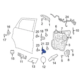 5067939ah Dodge Oe For Journey 2009-2019 Rear Left Upper Door Hinge