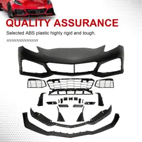 81152 Doublerunauto Zr1 Style Front Bumper Cover Complete For 2014-2019 Chevy Chevrolet Corvette C7