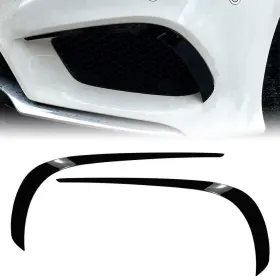 Dreamhighh 550755889523 Front Bumper Lip Splitter Spoiler Black For Benz E-class W212 Facelift 2013-2016