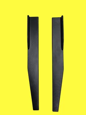 3064 Dreamhighhus 550729137827 Universal Carbon Fiber Style Side Skirt Rocker Splitters Diffuser Winglet #3064
