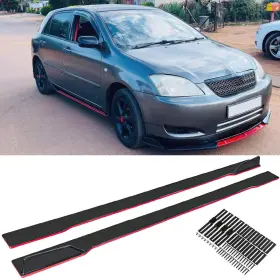 Skirts-78.7 Dreamotor 2pcs Universal Car Side Skirts 78.7 Inch Extension Splitter Lip