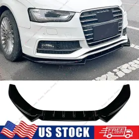 Dreamrefit009568-gb Dreamrefit For Audi A4 S4 B8.5 Sline 2013-16 Gloss Black Front Bumper Spoiler Splitter Lip