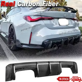 H-w-bm405-wc Dry Carbon Replace For Bmw G80 M3 G82 G83 M4 2021-2025 Real Rear Bumper Diffuser Lip