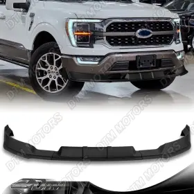 2-pu-104 Dtm For 21-23 Ford F-150 F150 Pickup Black Front Bumper Lip Bodykit Spoiler Splitter