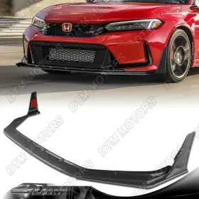 2-pu-205-pcf Dtm For 23-26 Honda Civic Type-r Fl5 Carbon Painted Front Bumper Lip Bodykit Spoiler