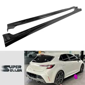 Ars12 Dto Ssm#218 Us 2019-2025 Fit For Toyota Corolla E210 5d Side Skirt Extension Glossy Black