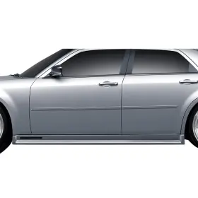 114746 Duraflex For Chrysler 300 05-10 Side Skirt Rocker Panels Bomber Style Fiberglass