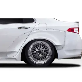 117299 Duraflex For Acura Tsx 09-14 Khan Style Fiberglass Rear Fender Flares Unpainted