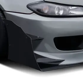 117749 Duraflex D1 Sport Style Fiberglass Front Bumper Canards Unpainted