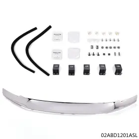 Ecp117681st E-carpartstore For 2017 Ford F250 F350 Super Duty Chrome Hood Deflector Bug Shield