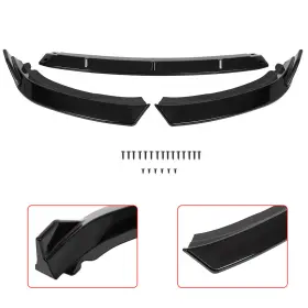 Ecp119571st E-carpartstore Fits 2019-2021 Volkswagen Jetta Non Gli Black Front Bumper Lip Spoiler Splitter