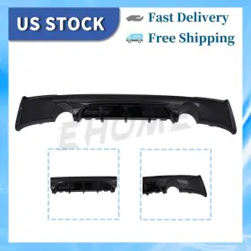 E-home-01 2 F22 F23 2013-2020 Gloss Black For Bmw 2014-2020 M Sport Rear Diffuser Bumper Dual Exhaust