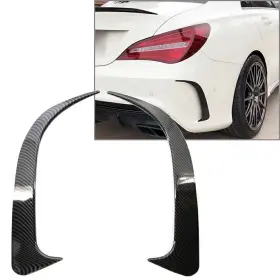 Earthoee 550755526558 Rear Bumper Spoiler Air Vent Cover For Benz W117 Cla200/220/cla250 Carbon Look