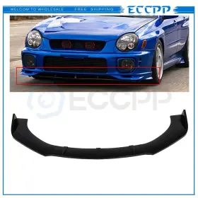 E11759810321cp Eccpp 3x Front Lip Splitters Universal Painted Black Polypropylene 62 Inch - 65 Width
