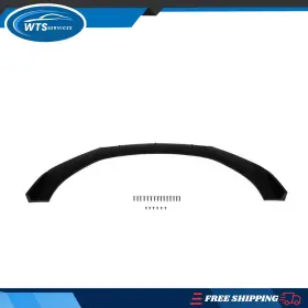 E11759821cp Eccpp Universal Valance Front Bumper Lip Splitter Chin Spoiler Painted Black Pp - 3pcs
