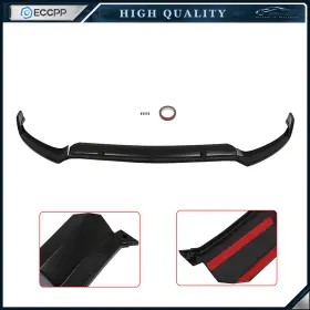 E11759921cp Eccpp For 15-18 Mercedes-benz W205 C-class Front Bumper Lip Spoiler Painted Black