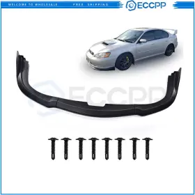 E11767601cp0221s Eccpp Front Bumper Lip Fits 2006-2007 Subaru Impreza Wrx Sti Matte Black