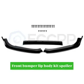 E160317052102cp Eccpp Fits 2019-2020 Honda Accord Jdm Style Glossy Black Front Bumper Lip