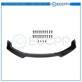 E161094020221cp Eccpp 3pcs Front Bumper Lip Body Kit Spoiler For 2016-2019 Honda Civic Hatchback