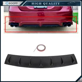 E161956-hk01cp Eccpp 1 X Spoiler Lip Wing Carbon Style Rear Lower Bumper Diffuser 34 Inch X6 Abs