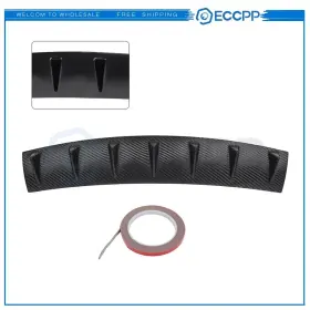 E16195630301p Eccpp 1x 34 Inch Rear Lower Bumper Diffuser Fin Spoiler Lip Wing Splitter Abs Plastic