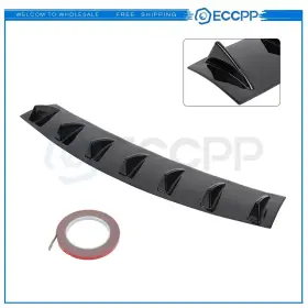 E1619570615cp Eccpp 33 Inch Shark Fin Universal Rear Bumper Lip Diffuser 7 Bright Black Abs
