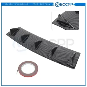 E1619581401p Eccpp 23 Inch Rear Lower Bumper Diffuser Fin Spoiler Lip Glossy Carbon Fiber Black