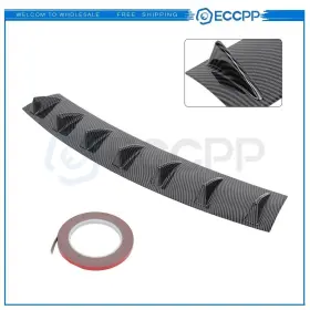 E161959-hk01cp Eccpp Rear Bumper Lip Diffuser Shark Spoiler Wing Chassis Abs Universal Carbon Style