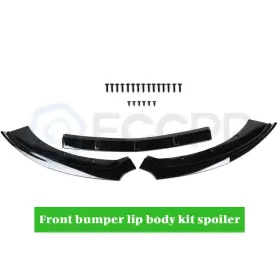 Ec101603190p0603 Eccpp For 2015-2016 Ford Mustang 3pcs Painted Black Front Bumper Lip Spoiler