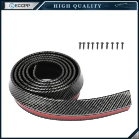 Ec101610910p06 Eccpp Universal Black Front Bumper Lip Splitter Spoiler Chin Body Kit 98in