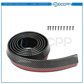 Ec101610910p0602 Eccpp Universal Fitment Black Front Bumper Lip Splitter Spoiler Chin Body Kit