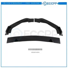 Ec101610950p0603 Eccpp For 14-15 Infiniti Q50 Base Premium 3pcs Painted Black Front Bumper Lip Spoiler