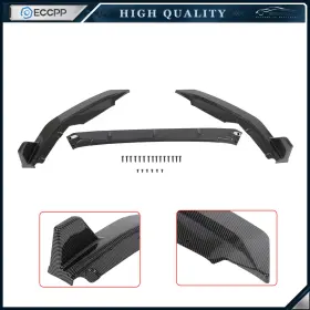 Ec101613900p06 Eccpp For 20-21 Nissan Sentra 3pc Carbon Look Front Bumper Lip Spoiler Splitter