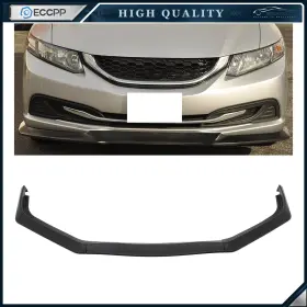 Ec170168021p01 Eccpp For 2013-2015 Honda Civic Sedan Front Bumper Lip Chin Spoiler Matte Black
