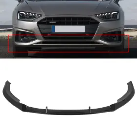 Sci05231195690601p Eccpp Glossy Black Fits 2019-2020 Audi A4 S-line Bumper Front Lip Spoiler