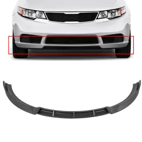 Sci05231195910601p Eccpp Carbon Look Fits 2010-2013 Kia Forte Forte5 Front Bumper Lip Spoiler