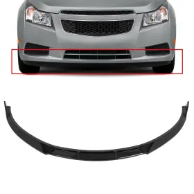 Sci05231195920601p Eccpp Glossy Black Fits 2011-2014 Chevrolet Cruze Front Bumper Lip Spoiler