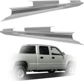 At-79a-z2 Ecotric Slip On Rocker Panels Compatible With 1999-2007 Chevy Silver