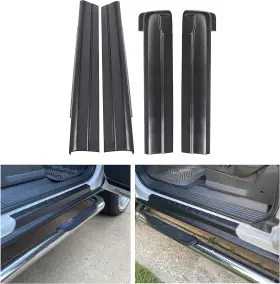 Et-021-z1 Ecotric Rocker Panel Guard Compatible With 1999-2007 Chevy Chevrolet Black