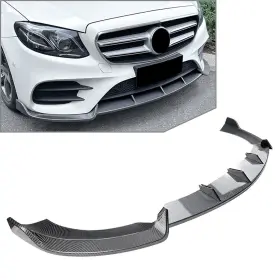 W213 Efmotorshop 550733687325 Us Front Bumper Lip Splitter Fit Benz E Class E260 E300 16-20 Carbon Look